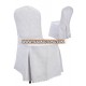 Good quality white polyester ruffled wedding chair cover